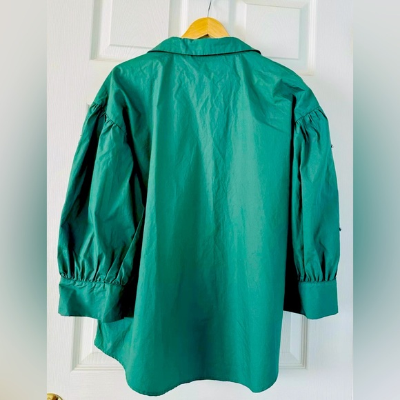 Tuckernuck The Shirt by Rochelle Behrens Green Bara | XXL | Rhinestones | NWT - Picture 8 of 11